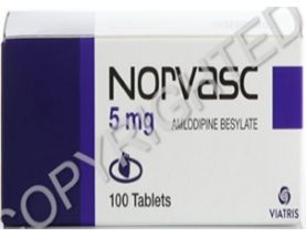 Norvasc 5mg, 100’s